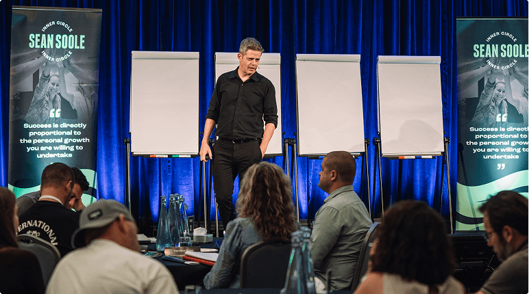 Business owners at a Sean Soole Business Freedom Summit event in Australia